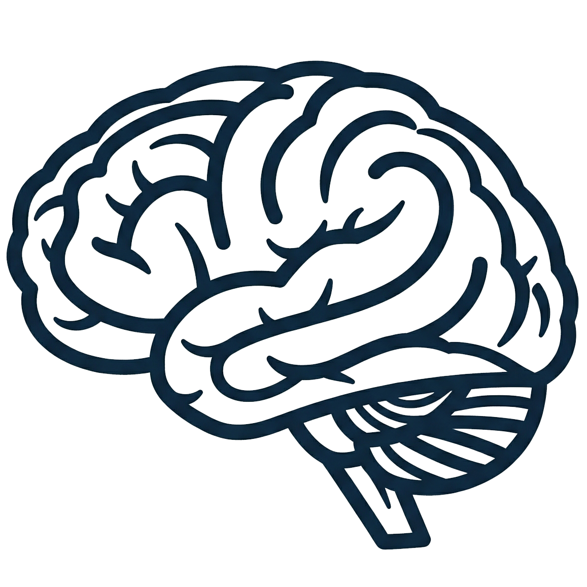 Between The Lines AS logo - stilisert hjerne for stressmestring og mental helse